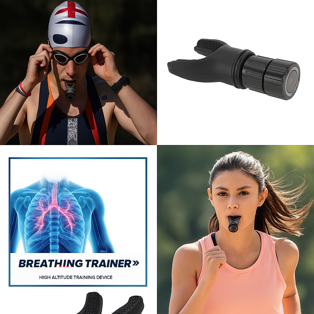 Breathing Trainer Respirator Fitness Equipment Exercise Lung Face Mouthpiece