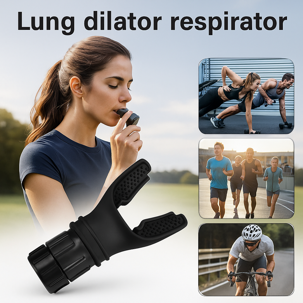 Breathing Trainer Respirator Fitness Equipment Exercise Lung Face Mouthpiece