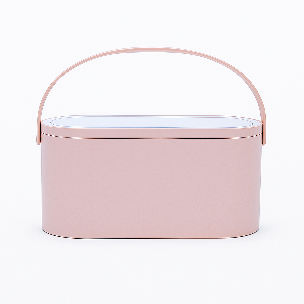 Portable LED Light Storage Box Beauty And Makeup Mirror