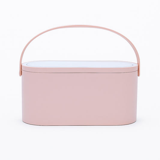 Portable LED Light Storage Box Beauty And Makeup Mirror