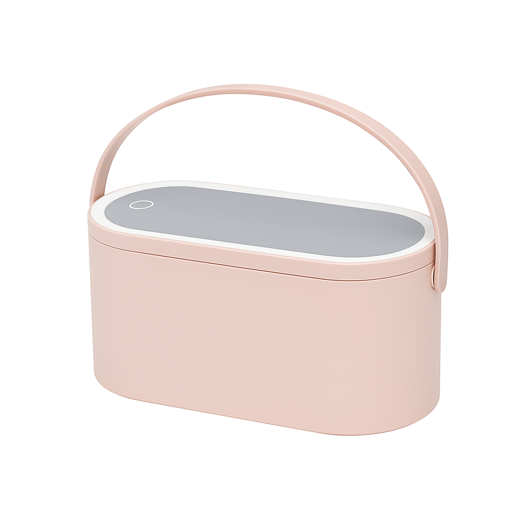Portable LED Light Storage Box Beauty And Makeup Mirror