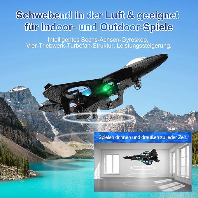 L0712 RC Stunt Airplane with LED Lights & Hover Mode – FREE UAE Shipping | Quality Guaranteed